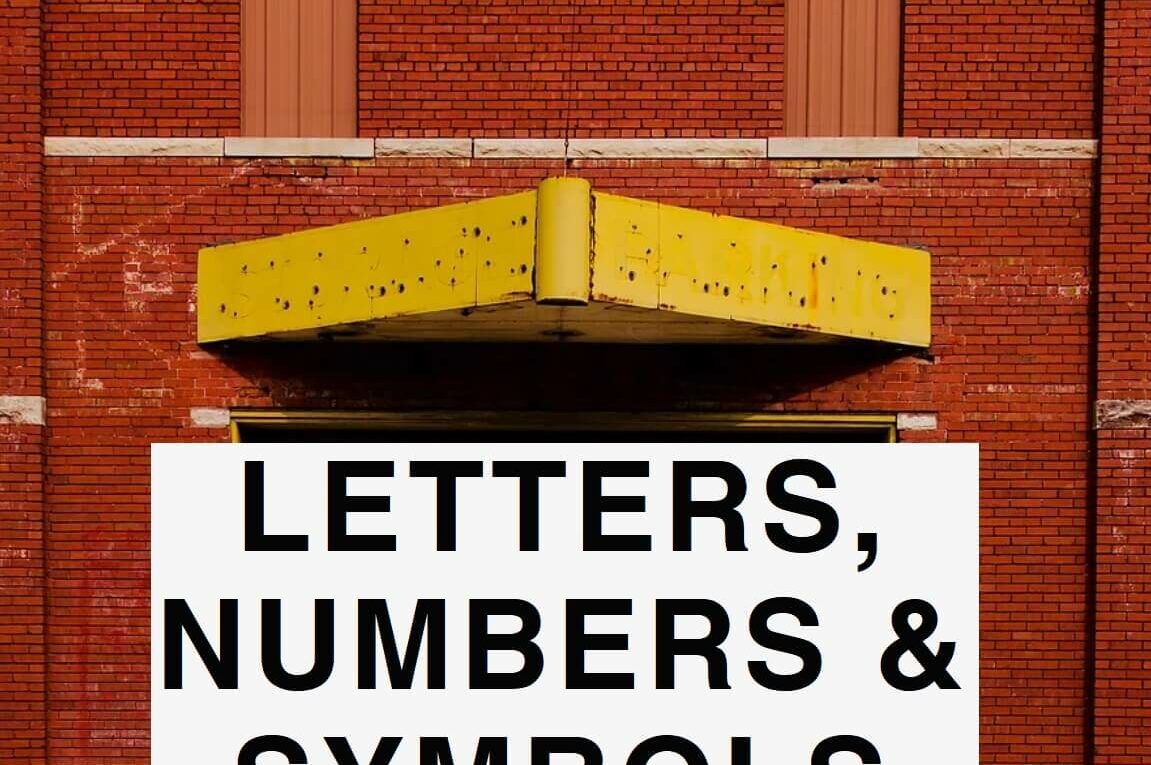 Letters, Numbers & Symbols